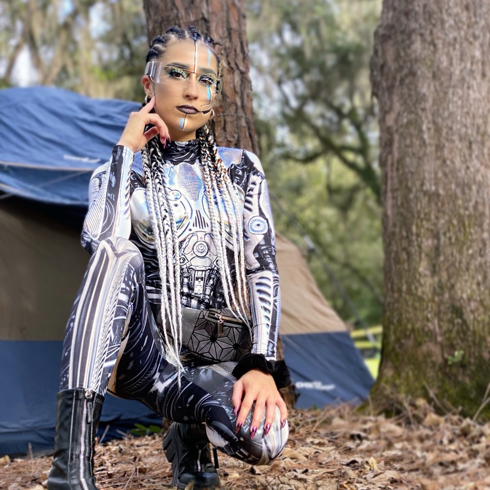 Halloween Cosplay Steampunk Cyborg Robot Costume 🤖🩶